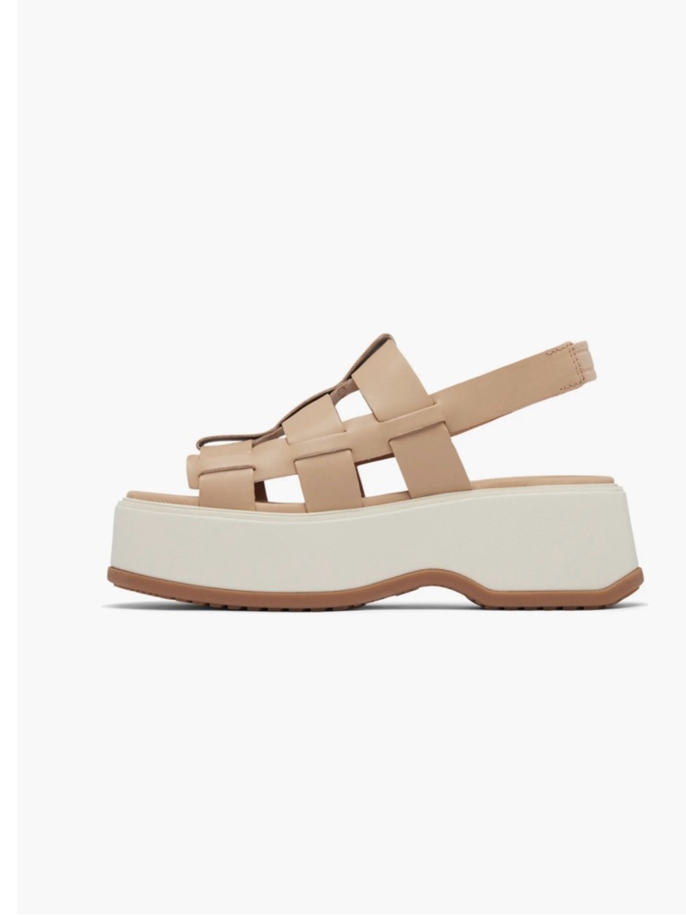 Sorel Dayspring Slingback Beige Platform  Leather Sandal Size 10.5 NIB - Picture 7 of 16